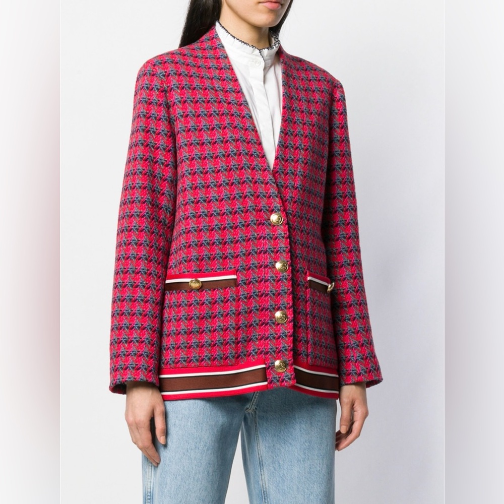 SANDRO
checked tweed jacket XS
